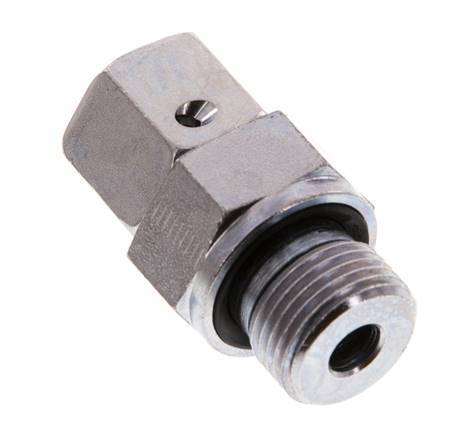 10L & G3/8'' Zink plated Steel Straight Swivel with Male Threads 315 bar NBR O-ring Sealing Cone Adjustable ISO 8434-1