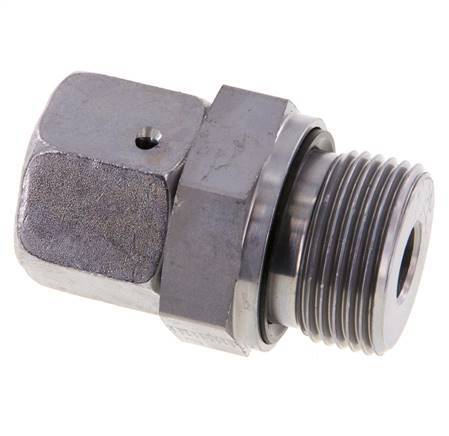 15L & G3/4'' Zink plated Steel Straight Swivel with Male Threads 315 bar NBR O-ring Sealing Cone Adjustable ISO 8434-1