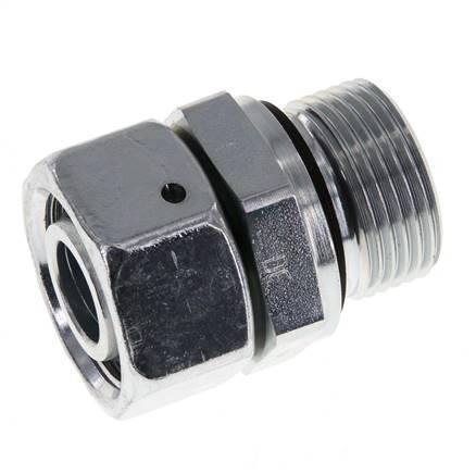 18L & G3/4'' Zink plated Steel Straight Swivel with Male Threads 315 bar NBR O-ring Sealing Cone Adjustable ISO 8434-1