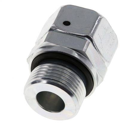 18L & G3/4'' Zink plated Steel Straight Swivel with Male Threads 315 bar NBR O-ring Sealing Cone Adjustable ISO 8434-1