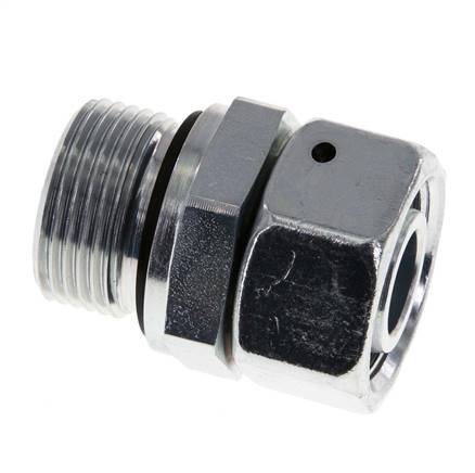 18L & G3/4'' Zink plated Steel Straight Swivel with Male Threads 315 bar NBR O-ring Sealing Cone Adjustable ISO 8434-1