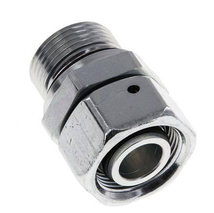 18L & G3/4'' Zink plated Steel Straight Swivel with Male Threads 315 bar NBR O-ring Sealing Cone Adjustable ISO 8434-1