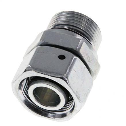 18L & G3/4'' Zink plated Steel Straight Swivel with Male Threads 315 bar NBR O-ring Sealing Cone Adjustable ISO 8434-1