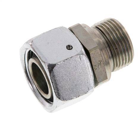 22L & G3/4'' Zink plated Steel Straight Swivel with Male Threads 160 bar NBR O-ring Sealing Cone Adjustable ISO 8434-1