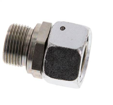 22L & G3/4'' Zink plated Steel Straight Swivel with Male Threads 160 bar NBR O-ring Sealing Cone Adjustable ISO 8434-1