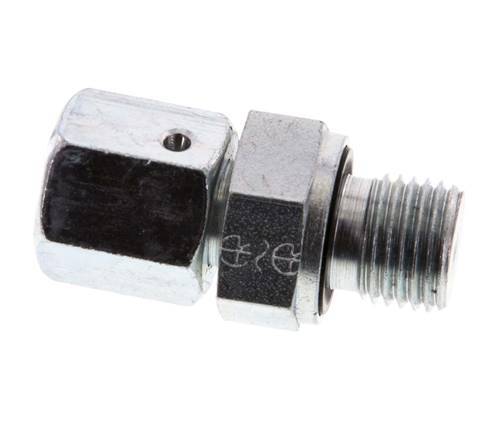 6S & G1/4'' Zink plated Steel Straight Swivel with Male Threads 630 bar NBR O-ring Sealing Cone Adjustable ISO 8434-1