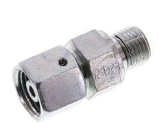 8S & G1/4'' Zink plated Steel Straight Swivel with Male Threads 630 bar NBR O-ring Sealing Cone Adjustable ISO 8434-1