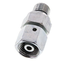 8S & G1/4'' Zink plated Steel Straight Swivel with Male Threads 630 bar NBR O-ring Sealing Cone Adjustable ISO 8434-1