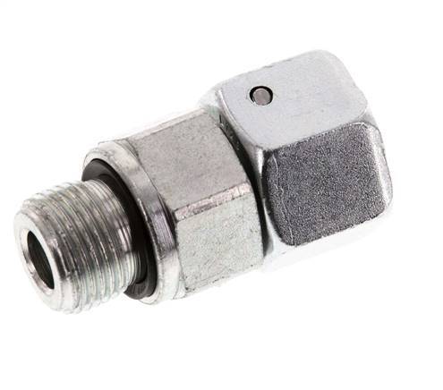 12S & G3/8'' Zink plated Steel Straight Swivel with Male Threads 630 bar NBR O-ring Sealing Cone Adjustable ISO 8434-1
