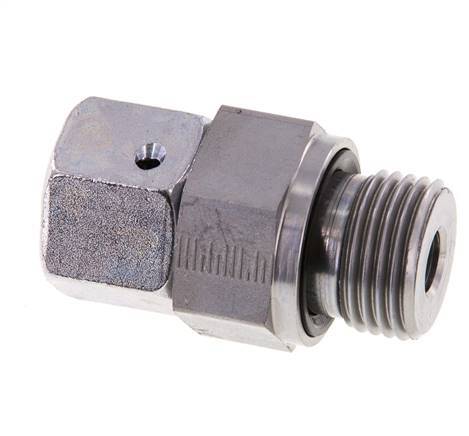 12S & G1/2'' Zink plated Steel Straight Swivel with Male Threads 630 bar NBR O-ring Sealing Cone Adjustable ISO 8434-1