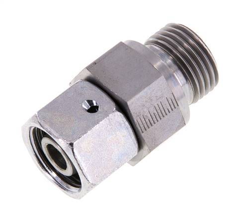 14S & G1/2'' Zink plated Steel Straight Swivel with Male Threads 630 bar NBR O-ring Sealing Cone Adjustable ISO 8434-1