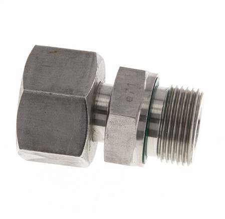 14S & G1/2'' Zink plated Steel Straight Swivel with Male Threads 630 bar NBR O-ring Sealing Cone Adjustable ISO 8434-1
