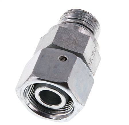 16S & G1/2'' Zink plated Steel Straight Swivel with Male Threads 400 bar NBR O-ring Sealing Cone Adjustable ISO 8434-1