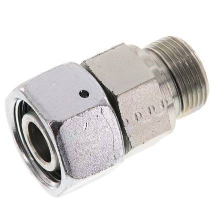 20S & G3/4'' Zink plated Steel Straight Swivel with Male Threads 400 bar NBR O-ring Sealing Cone Adjustable ISO 8434-1