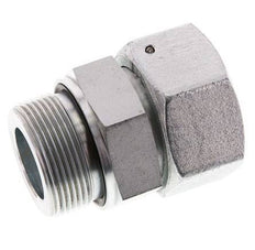 38S & G1-1/2'' Zink plated Steel Straight Swivel with Male Threads 315 bar NBR O-ring Sealing Cone Adjustable ISO 8434-1