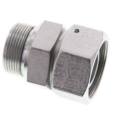 38S & G1-1/2'' Zink plated Steel Straight Swivel with Male Threads 315 bar NBR O-ring Sealing Cone Adjustable ISO 8434-1
