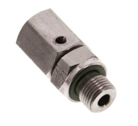 6L & G1/8'' Stainless Steel Straight Swivel with Male Threads 315 bar FKM O-ring Sealing Cone Adjustable ISO 8434-1