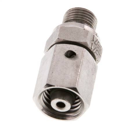 6L & G1/8'' Stainless Steel Straight Swivel with Male Threads 315 bar FKM O-ring Sealing Cone Adjustable ISO 8434-1
