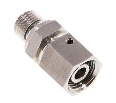 10L & G1/4'' Stainless Steel Straight Swivel with Male Threads 315 bar FKM O-ring Sealing Cone Adjustable ISO 8434-1