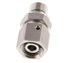 10L & G1/4'' Stainless Steel Straight Swivel with Male Threads 315 bar FKM O-ring Sealing Cone Adjustable ISO 8434-1