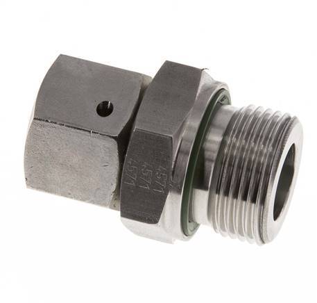 15L & G3/4'' Stainless Steel Straight Swivel with Male Threads 315 bar FKM O-ring Sealing Cone Adjustable ISO 8434-1