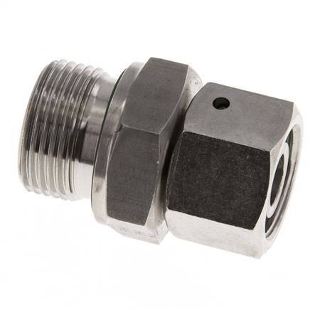 15L & G3/4'' Stainless Steel Straight Swivel with Male Threads 315 bar FKM O-ring Sealing Cone Adjustable ISO 8434-1
