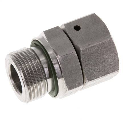18L & G3/4'' Stainless Steel Straight Swivel with Male Threads 315 bar FKM O-ring Sealing Cone Adjustable ISO 8434-1