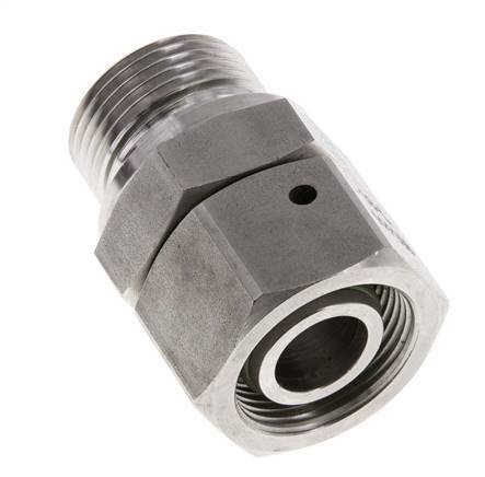 18L & G3/4'' Stainless Steel Straight Swivel with Male Threads 315 bar FKM O-ring Sealing Cone Adjustable ISO 8434-1