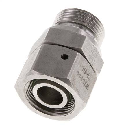 18L & G3/4'' Stainless Steel Straight Swivel with Male Threads 315 bar FKM O-ring Sealing Cone Adjustable ISO 8434-1