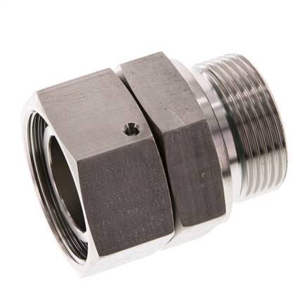 35L & G1-1/4'' Stainless Steel Straight Swivel with Male Threads 160 bar FKM O-ring Sealing Cone Adjustable ISO 8434-1