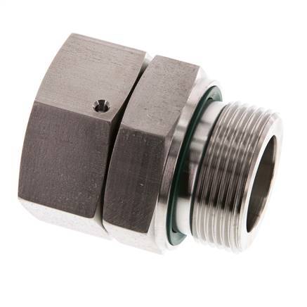 35L & G1-1/4'' Stainless Steel Straight Swivel with Male Threads 160 bar FKM O-ring Sealing Cone Adjustable ISO 8434-1