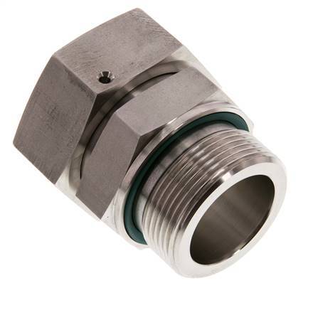 42L & G1-1/2'' Stainless Steel Straight Swivel with Male Threads 160 bar FKM O-ring Sealing Cone Adjustable ISO 8434-1