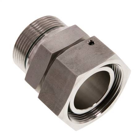 42L & G1-1/2'' Stainless Steel Straight Swivel with Male Threads 160 bar FKM O-ring Sealing Cone Adjustable ISO 8434-1