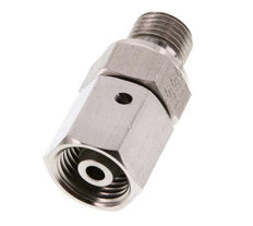 8S & G1/4'' Stainless Steel Straight Swivel with Male Threads 630 bar FKM O-ring Sealing Cone Adjustable ISO 8434-1