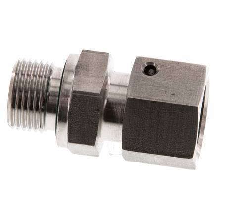 10S & G3/8'' Stainless Steel Straight Swivel with Male Threads 630 bar FKM O-ring Sealing Cone Adjustable ISO 8434-1