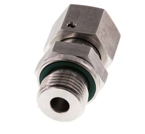 14S & G1/2'' Stainless Steel Straight Swivel with Male Threads 630 bar FKM O-ring Sealing Cone Adjustable ISO 8434-1