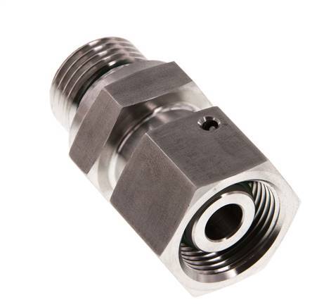 14S & G1/2'' Stainless Steel Straight Swivel with Male Threads 630 bar FKM O-ring Sealing Cone Adjustable ISO 8434-1