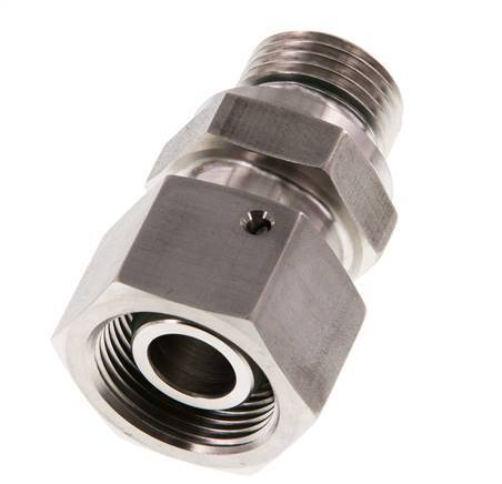 20S & G3/4'' Stainless Steel Straight Swivel with Male Threads 400 bar FKM O-ring Sealing Cone Adjustable ISO 8434-1