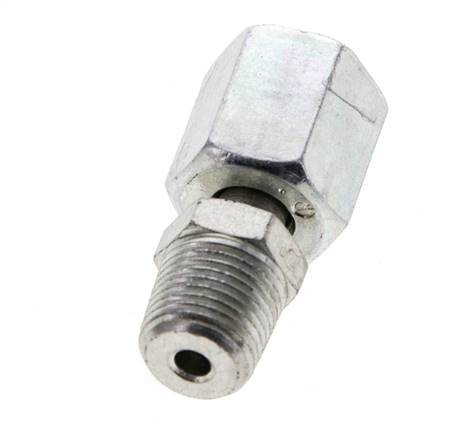 6L & 1/8'' NPT Zink plated Steel Straight Swivel with Male Threads 315 bar Adjustable ISO 8434-1