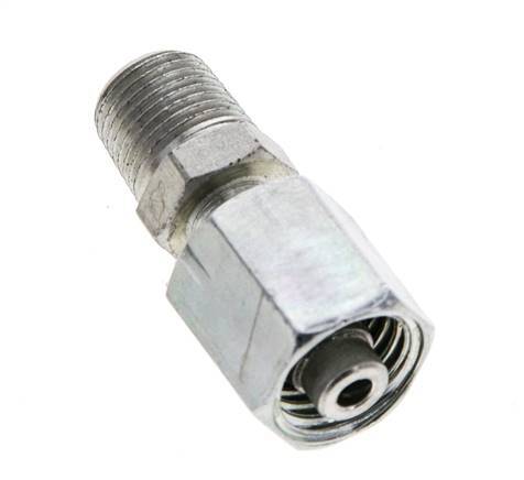 6L & 1/8'' NPT Zink plated Steel Straight Swivel with Male Threads 315 bar Adjustable ISO 8434-1