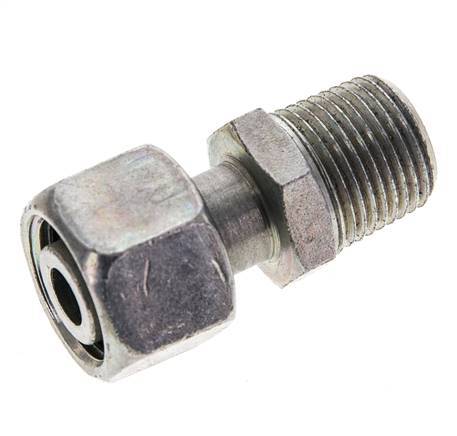 12L & 3/8'' NPT Zink plated Steel Straight Swivel with Male Threads 315 bar Adjustable ISO 8434-1