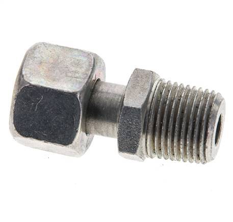 12L & 3/8'' NPT Zink plated Steel Straight Swivel with Male Threads 315 bar Adjustable ISO 8434-1