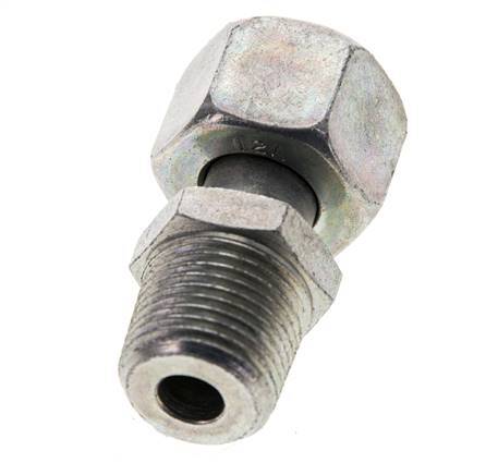 12L & 3/8'' NPT Zink plated Steel Straight Swivel with Male Threads 315 bar Adjustable ISO 8434-1