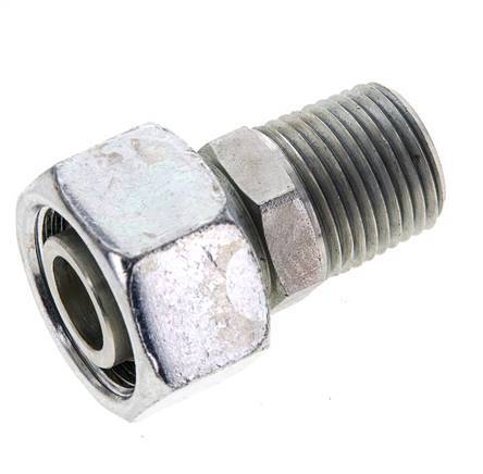 18L & 1/2'' NPT Zink plated Steel Straight Swivel with Male Threads 315 bar Adjustable ISO 8434-1