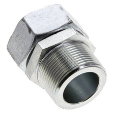 35L & 1-1/4'' NPT Zink plated Steel Straight Swivel with Male Threads 160 bar Adjustable ISO 8434-1