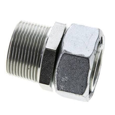 35L & 1-1/4'' NPT Zink plated Steel Straight Swivel with Male Threads 160 bar Adjustable ISO 8434-1