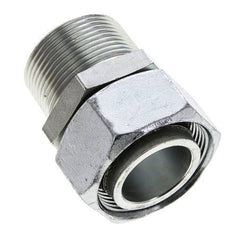 35L & 1-1/4'' NPT Zink plated Steel Straight Swivel with Male Threads 160 bar Adjustable ISO 8434-1