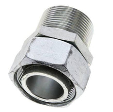 35L & 1-1/4'' NPT Zink plated Steel Straight Swivel with Male Threads 160 bar Adjustable ISO 8434-1