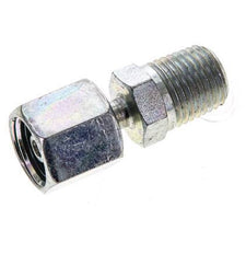 6S & 1/4'' NPT Zink plated Steel Straight Swivel with Male Threads 630 bar Adjustable ISO 8434-1