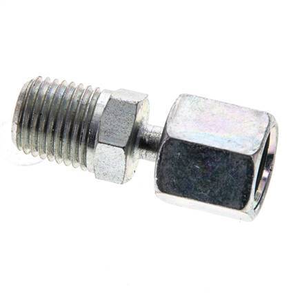 6S & 1/4'' NPT Zink plated Steel Straight Swivel with Male Threads 630 bar Adjustable ISO 8434-1